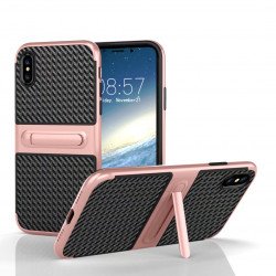 Apple iPhone X (Ten) Slim Fit Kickstand Hybrid Case (Rose Gold)